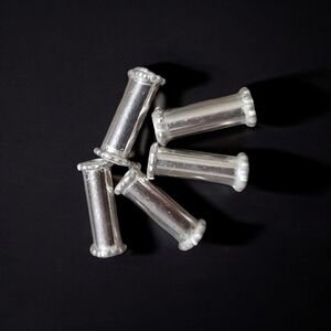 *New*  Unique Vintage Silver Metal Jewlery 2cm Cylinder Beads (50 per bag)